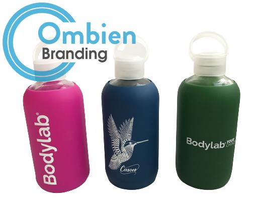H69395 Glass bottle with  Silicone Sleeve