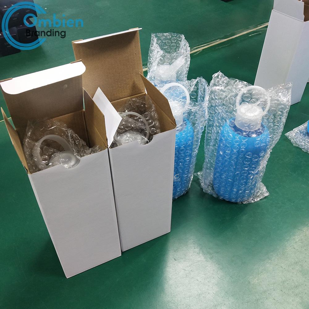 H69395 Glass bottle with  Silicone Sleeve