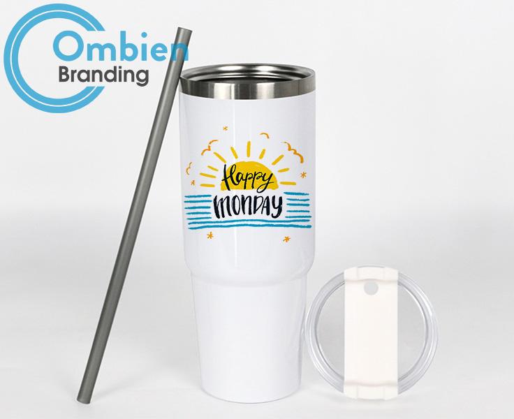 H69772 Stainless Steel Tumbler with Straw