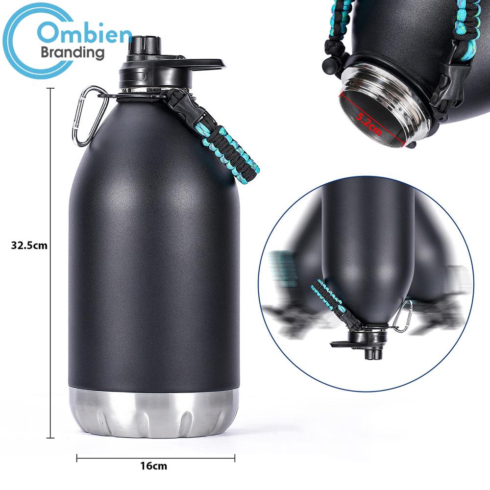 H69780 128oz Stainless Steel Water Bottle